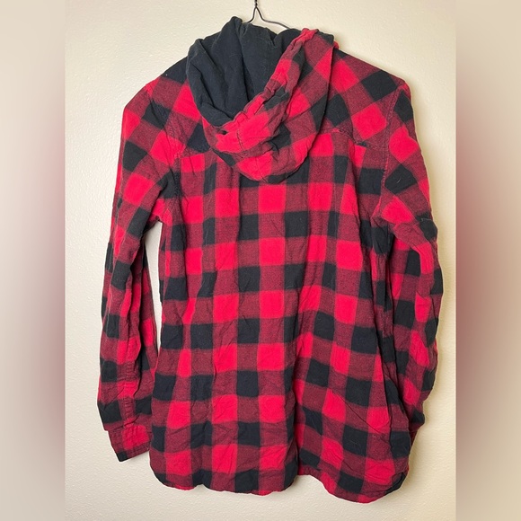 Eddie Bauer Flannel Hoodie Shirt Jacket - Picture 2 of 4
